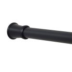 Zenna Home 26" to 76" Adjustable Tension Shower Rod, White - Matte Black