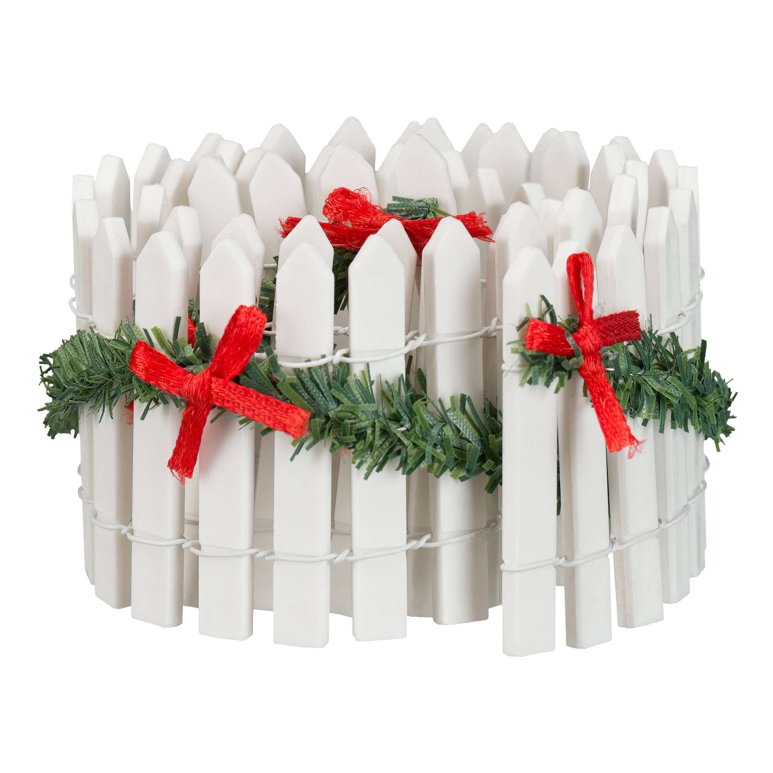 Holiday Time Christmas White Picket Fence Village Accessory, 23.5"