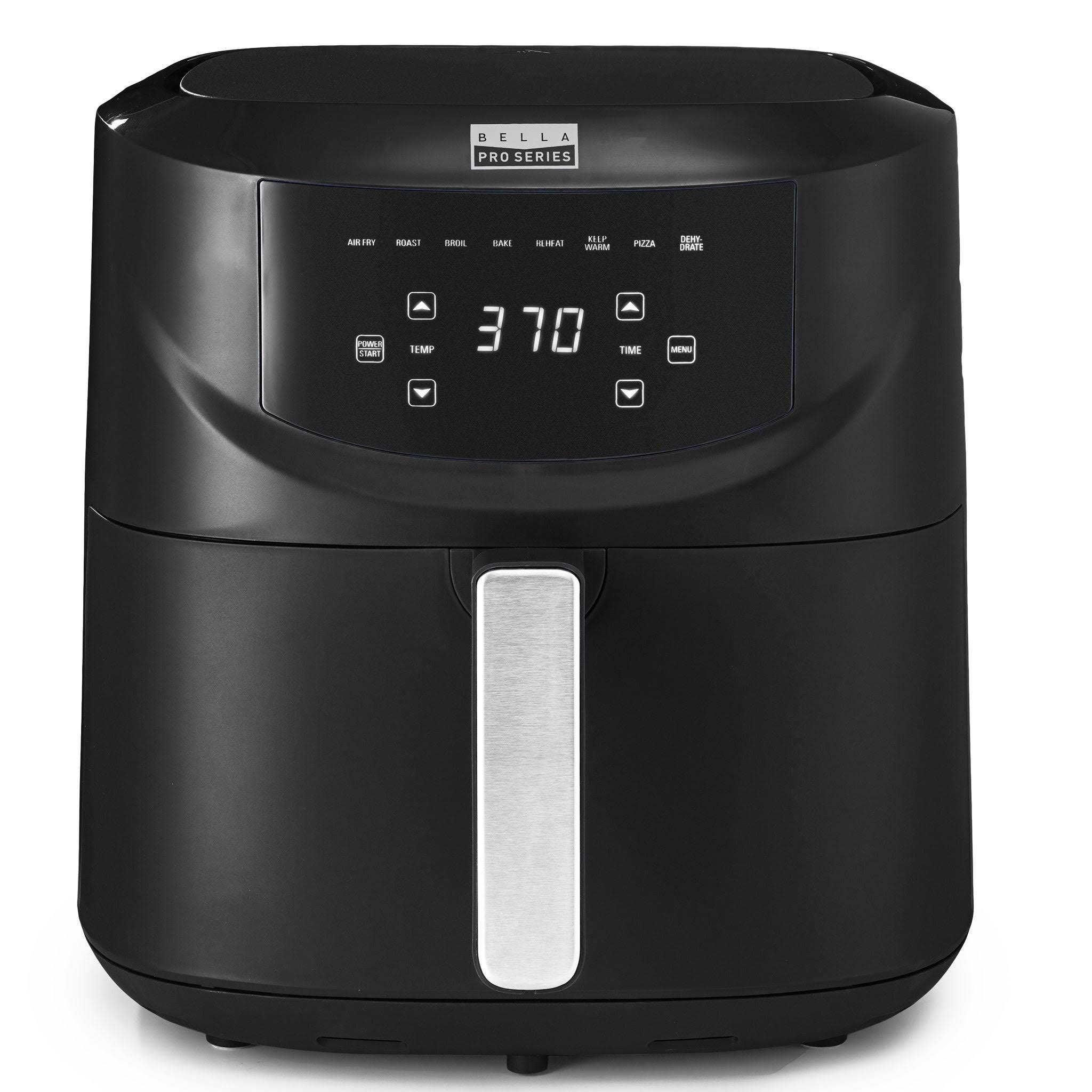 814323f74f6dbe5c8e7e55ebcde3d003513b183b75464d919adf309b687f48ed.jpg Bella Pro Series - 8-Qt. Digital Air Fryer with Divided Basket - Black - Image 1