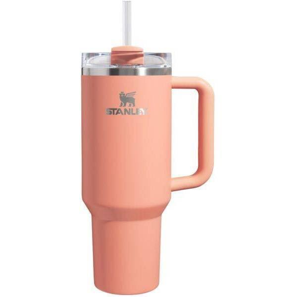 815247d5d08f2d65ba01ff10f14a62d5b3db09163e4360a95fc42b7a0dfd7418.jpg Stanley Dining | Stanley 40 oz Quencher Tumbler Exclusive Melon | Color: Orange | Size: Os | Mbs3274's Closet - Image 1