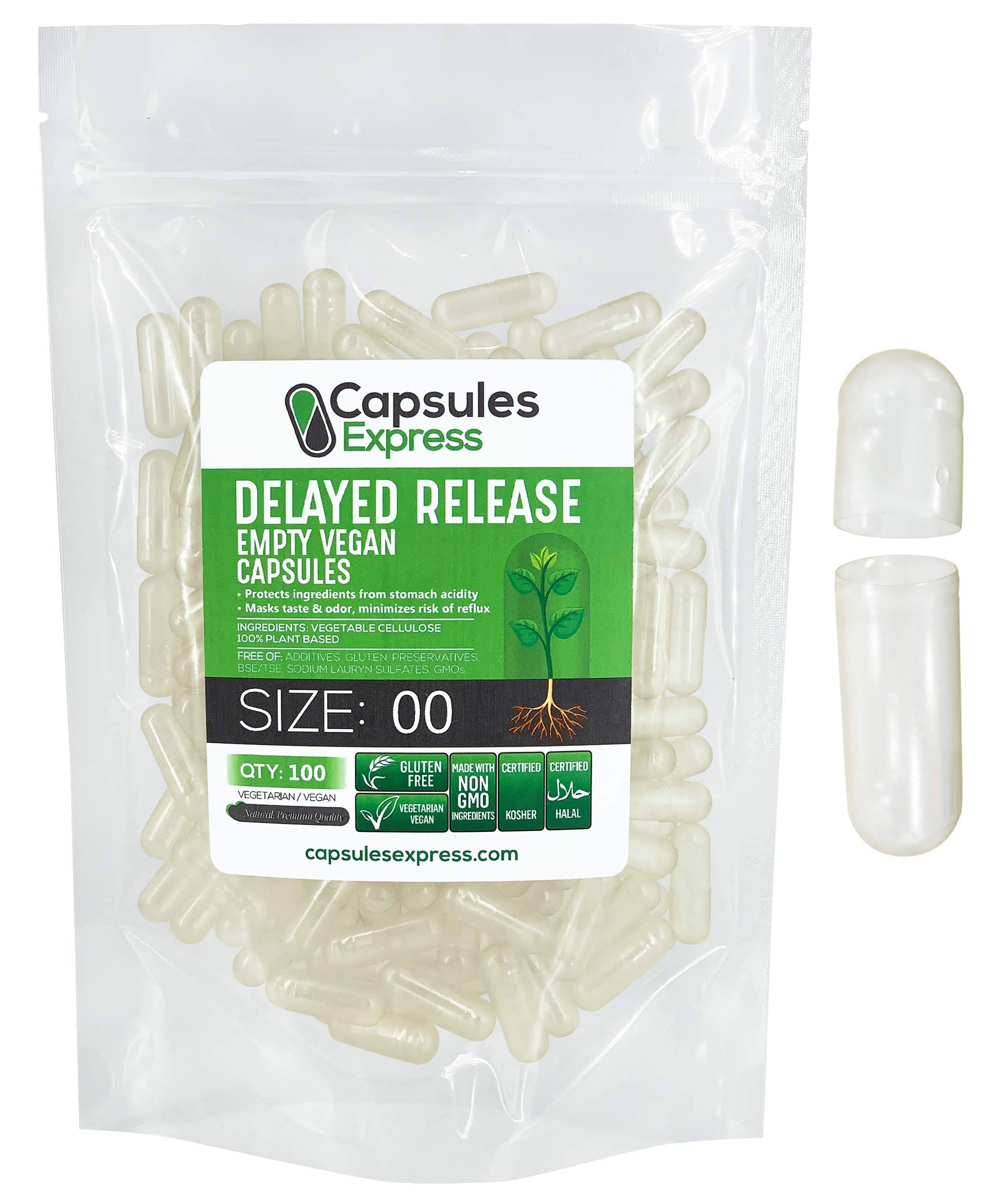 816f76705f23f54725b70e9c7c4894407825723353c1d756ba1bcfd2bb55e90e.jpg XPRS Nutra Delayed Release Size 00 Empty Capsules - 100 Count Clear Empty Vegan Capsules - Vegetarian Empty Pill Capsules - DIY Vegetable Capsule - Image 1