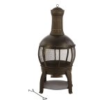 Living Accents Chimenea Fire Pit 47 in. H x 22 in. W Cast Iron/Steel