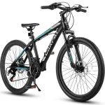 26" Mountain Bike, Aluminum Mountain Bike for Adult with Disc Brakes & Suspension