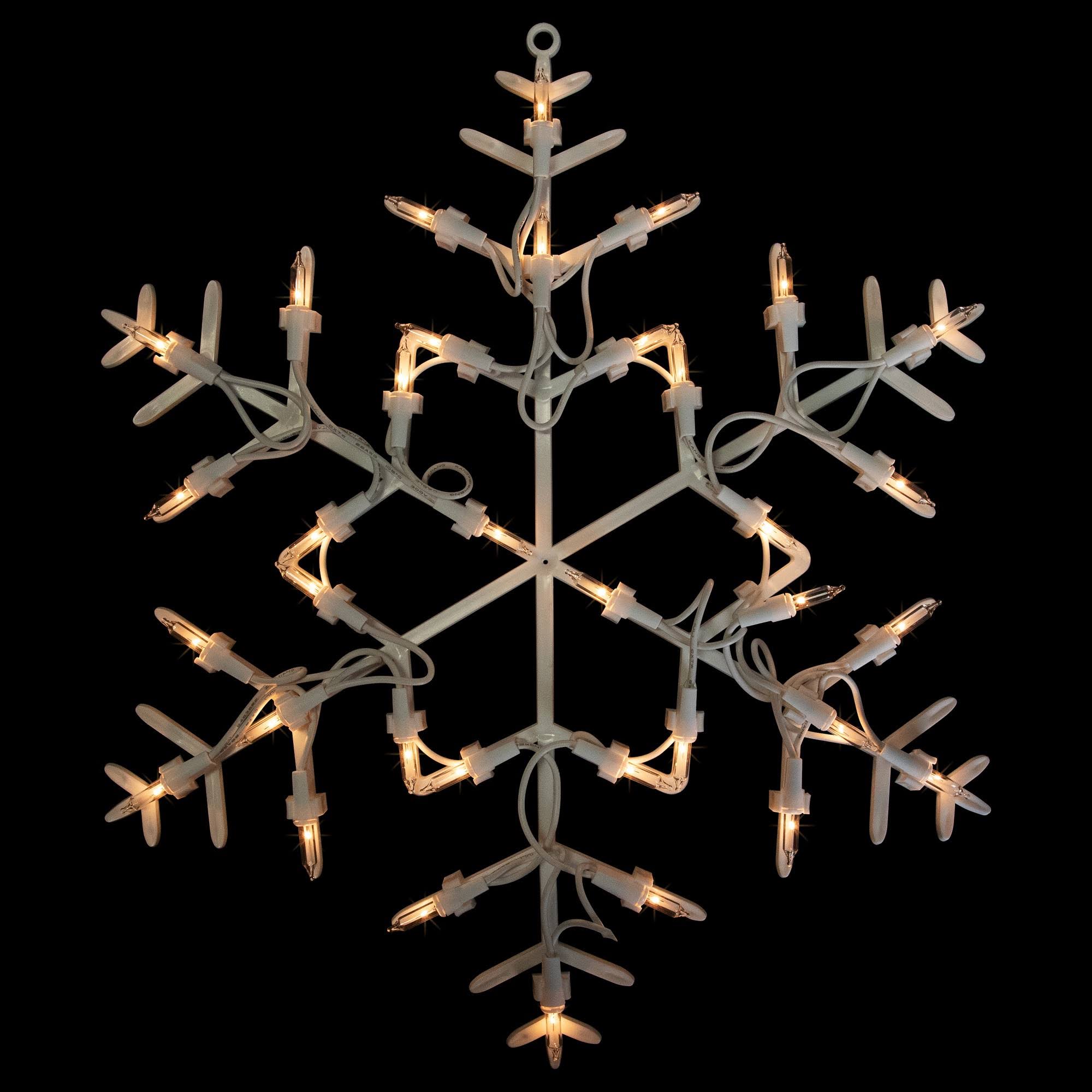 81816ff21b576d7898c82afe19297bf7d1137688f73b4bbf865f5ec0e468ee9c.jpg Northlight 13.5" Lighted Snowflake Christmas Window Silhouette Decoration - Image 1