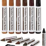 Furniture Repair Kit Wood Markers - Set of 13 - Markers and Wax Sticks with Sharpener Kit for Stains Scratches Wood Floors Tables Desks