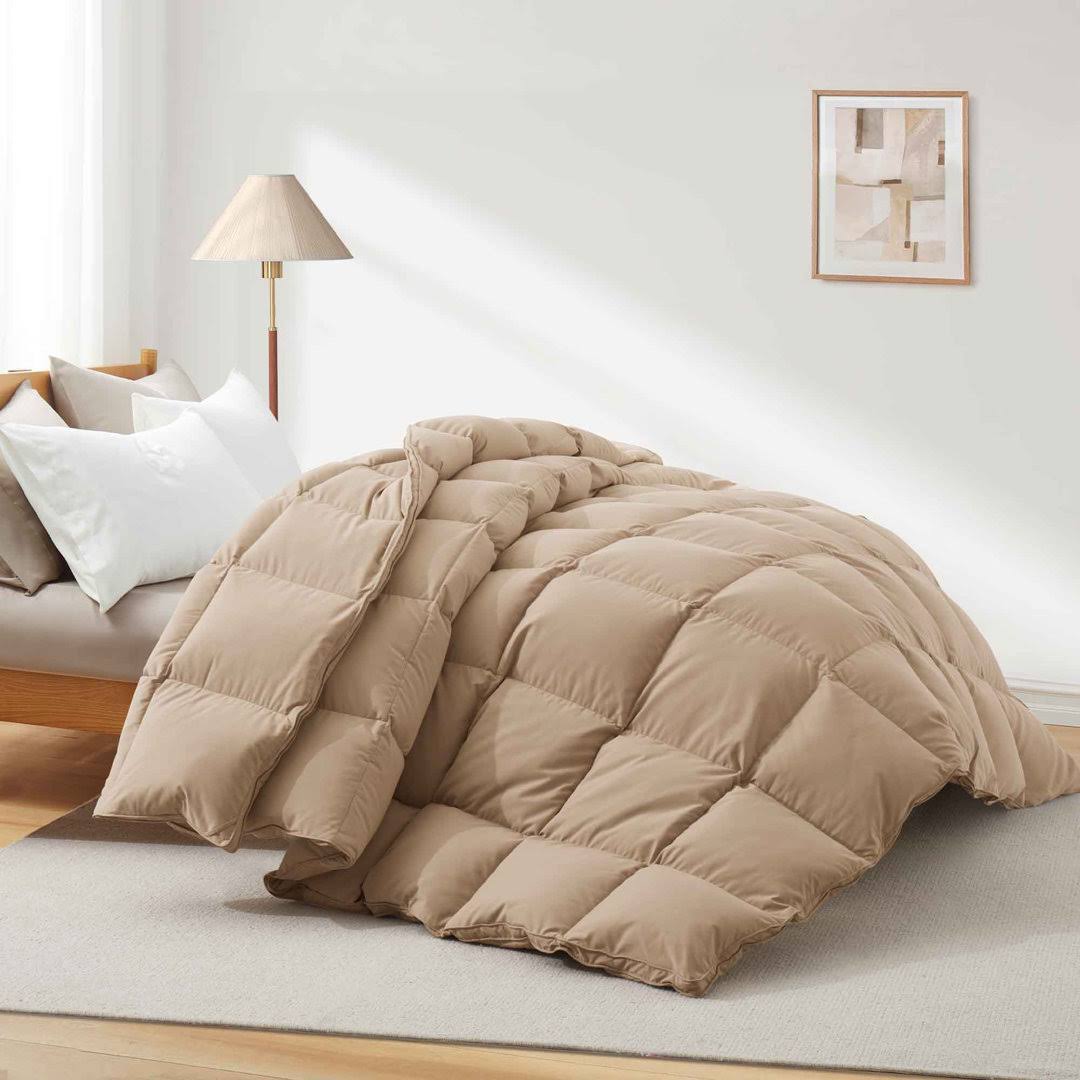 81928195db55a2e498925796a7f855c88bb3b5a4c5a8a2c99b57a434fa4792bd.jpg 600 Fill Power All Season Down Comforter/Duvet Insert Color: Ginger Root, Size: King Down Comforter - Image 1