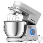 Costway Tilt - Head Stand Mixer 7.5 Qt 6 Speed 660W with Dough Hook, Whisk & Beater Silver