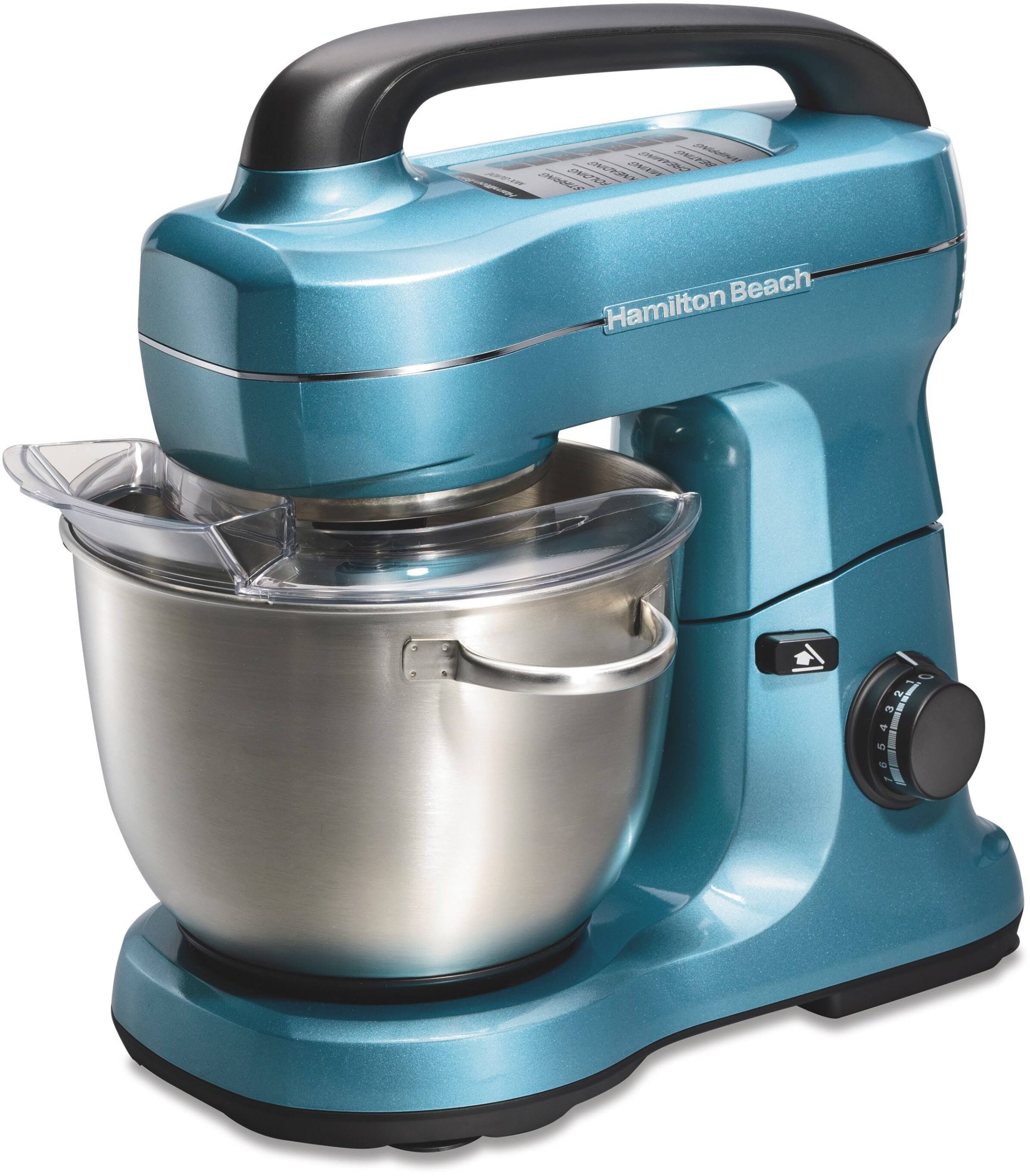 81c68911a566d2031ef26c3d2a399309c7e1fd475415d30b7fbb0f2afc96da94.jpg Hamilton Beach 4 Qt. 7 Speed Stand Mixer - Blue - Image 1