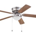 Harbor Breeze Armitage 52in Brushed Nickel Indoor Flush Mount Ceiling Fan with Light Kit