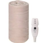 Mainstays Fleece Electric Heated Throw Blanket, Linen, 50 inch x 60 inch