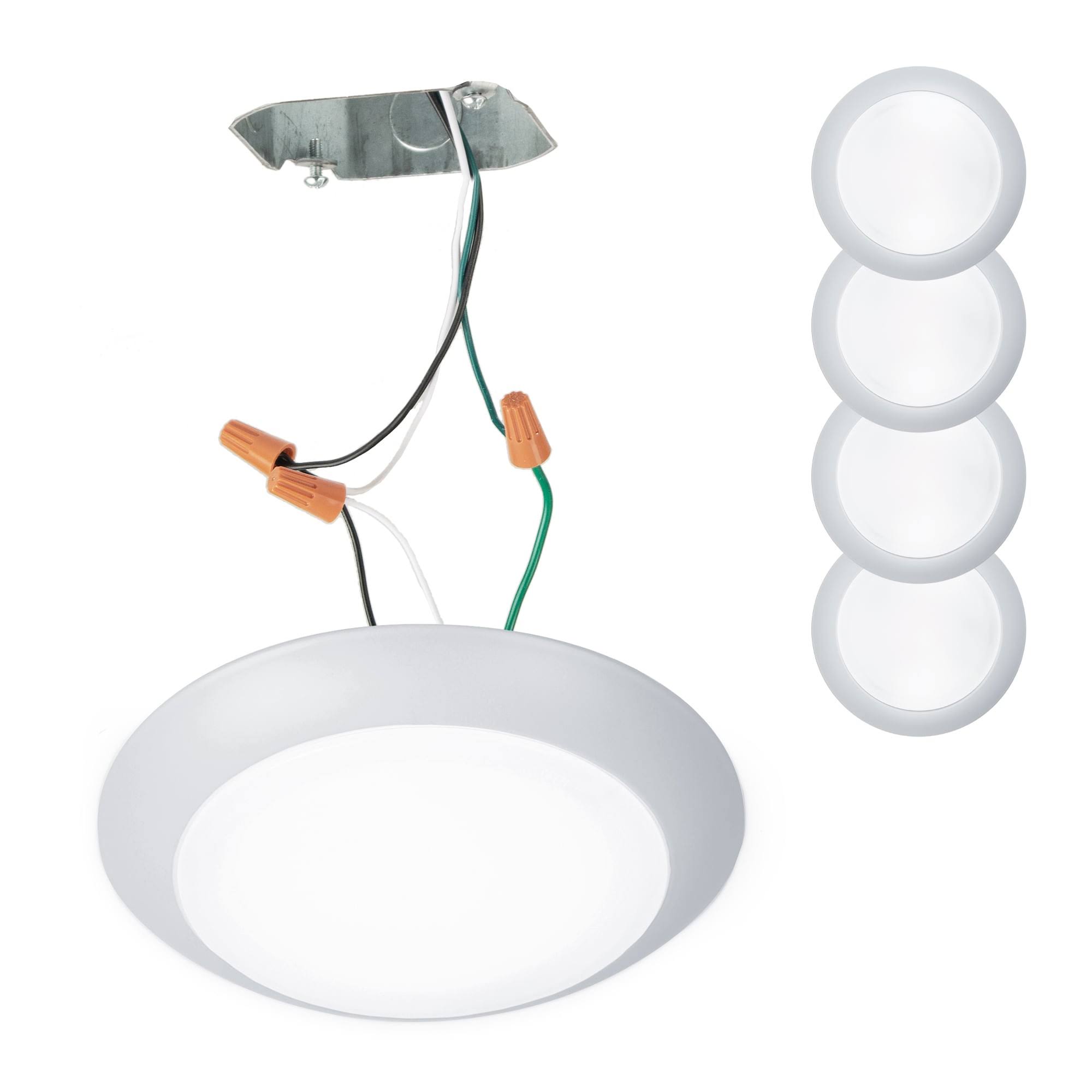 82225d96ba8a87241f1cd0c37c69445c24518d478f0b2e30198f041077329310.jpg WAC Lighting FM-306-930JB-4 Pack of 4 Disc 7"W LED Flush Mount - White - Image 1
