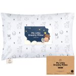 KeaBabies Jumbo Toddler Pillow with Pillowcase, 14x20 Soft Organic Toddler Pillows for Sleeping, Kids Travel Pillow (KeaFriends)