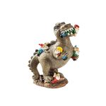 Anvirtue Dinosaur Eating Gnomes Statue,Resin Garden Statues,for Outdoor Garden Patio or Indoor Decor (Dinosaur)