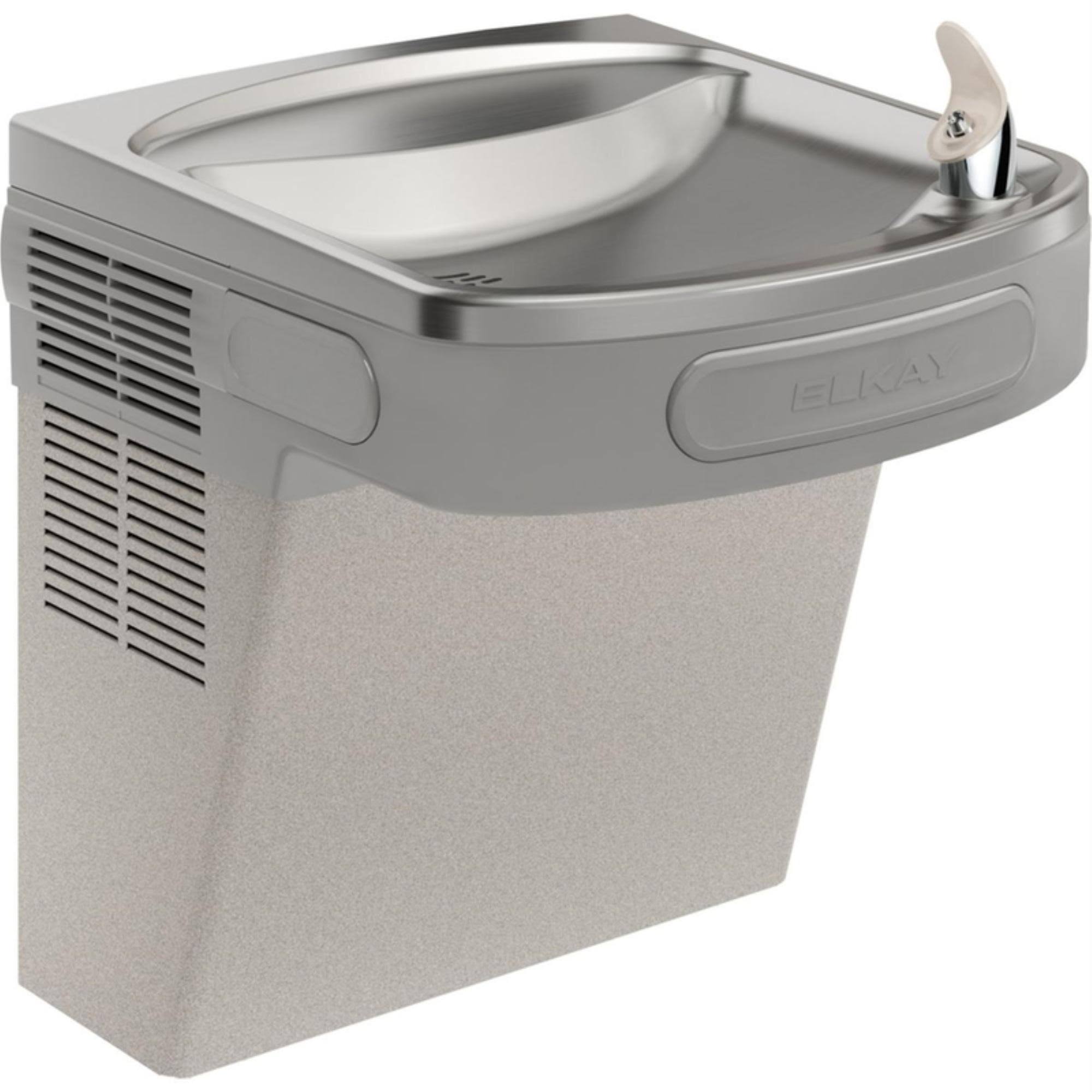 8235cda61d0a3d3cc93ffa9fba4a2215b189af854da15374429220fc267e776b.jpg Elkay EZS8L Wall Mount Indoor 8 GPH Refrigerated Drinking Water Fountain, Light Gray Granite - Image 1