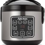 Aroma Digital Rice Cooker and Food Steamer, Silver, 8 Cup