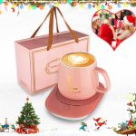 WeFrady Coffee Mug Warmer with Mug, Coffee Cup Mug Warmer for Desk with Auto Shut Off, Mug Warmer Set for Desk Home Office-xmas Gifts