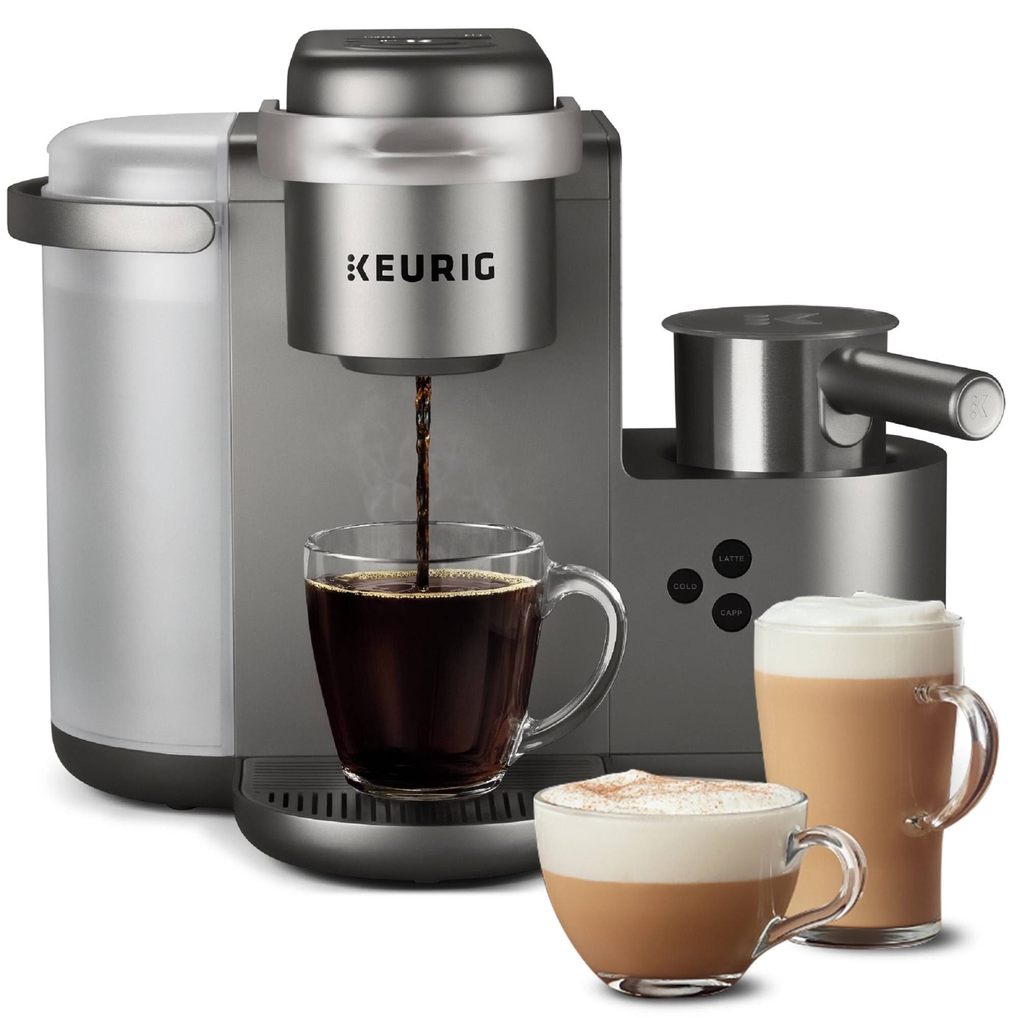 829efefb8ed3d805cd7bdbff33678ad5fefa7754c061e79142ac4c25bde7640e.jpg Keurig K-Cafe Single Serve Coffee Maker, Silver/Grey - Image 1