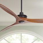 Casa Vieja 52" Windspun Rustic Farmhouse 3 Blade Indoor Ceiling Fan with Remote Control Matte Black Walnut Solid Wood for Living Kitchen House