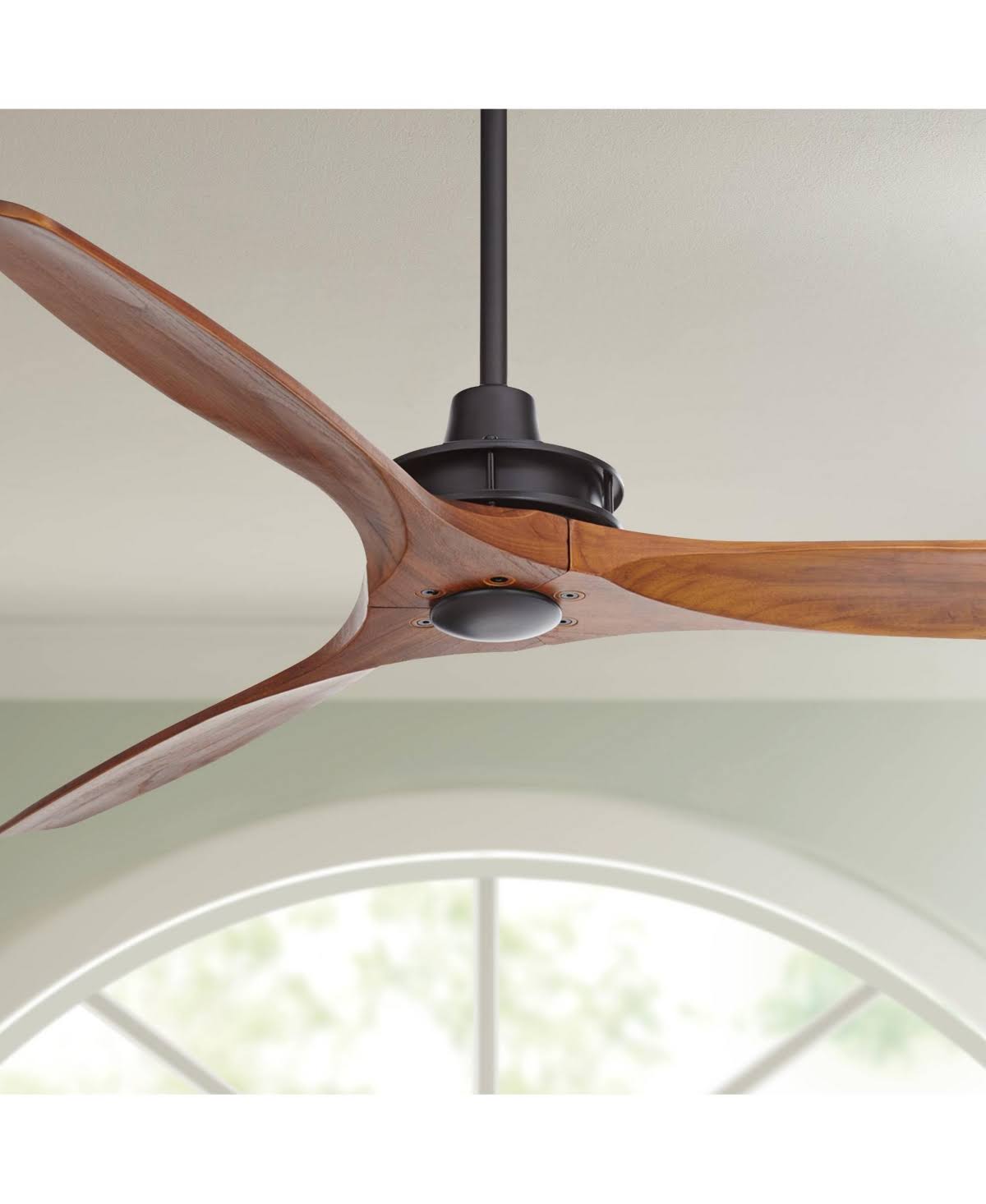 82a84ef8b6987d654e0018018b96198db5444f28ede2c1ea16503087592ce712.jpg Casa Vieja 52" Windspun Rustic Farmhouse 3 Blade Indoor Ceiling Fan with Remote Control Matte Black Walnut Solid Wood for Living Kitchen House - Image 1