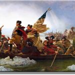 Crossing The Delaware - George Washington by Leutz Wall Picture on Stretched Canvas Decor