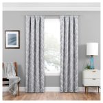 Eclipse Haley Blackout Window Curtain, Silver
