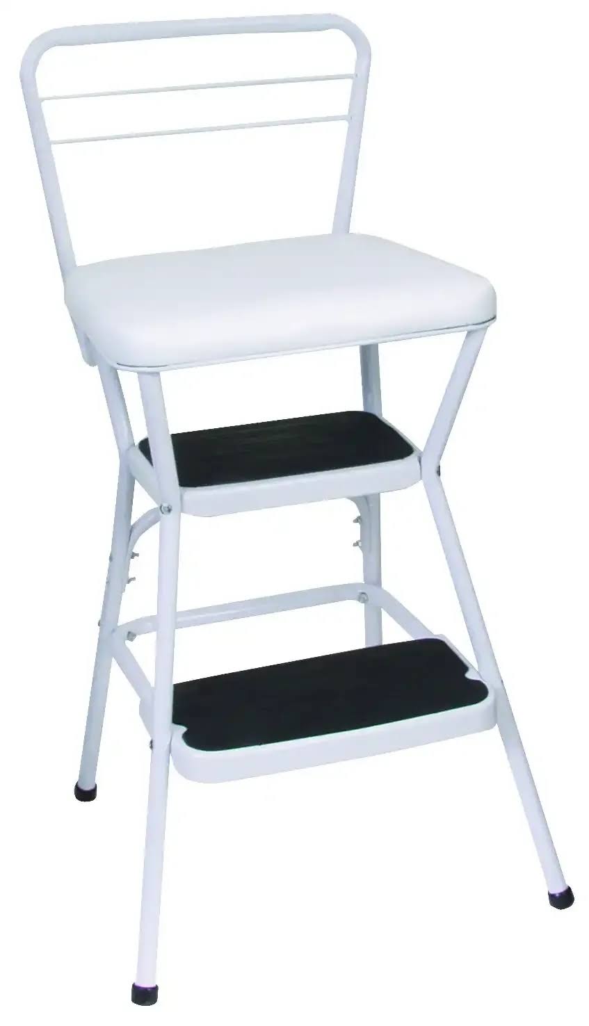 82df851c258bb8bf7f1f6705400f8af7b48918091096fec9572e63ca6d9db950.jpg Cosco Chair/Step Stool, White - Image 1