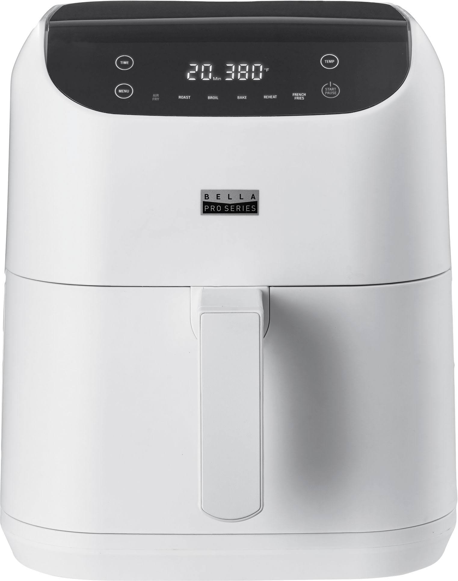 82e30bbe7a3765693e5dfc50f0891f9ea36e81d92a6fa4bad7faf6373556bb54.jpg Bella Pro Series - 6-Qt. Digital Air Fryer - White - Image 1