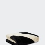 Nike Swoosh Faux Fur Blanket Black White