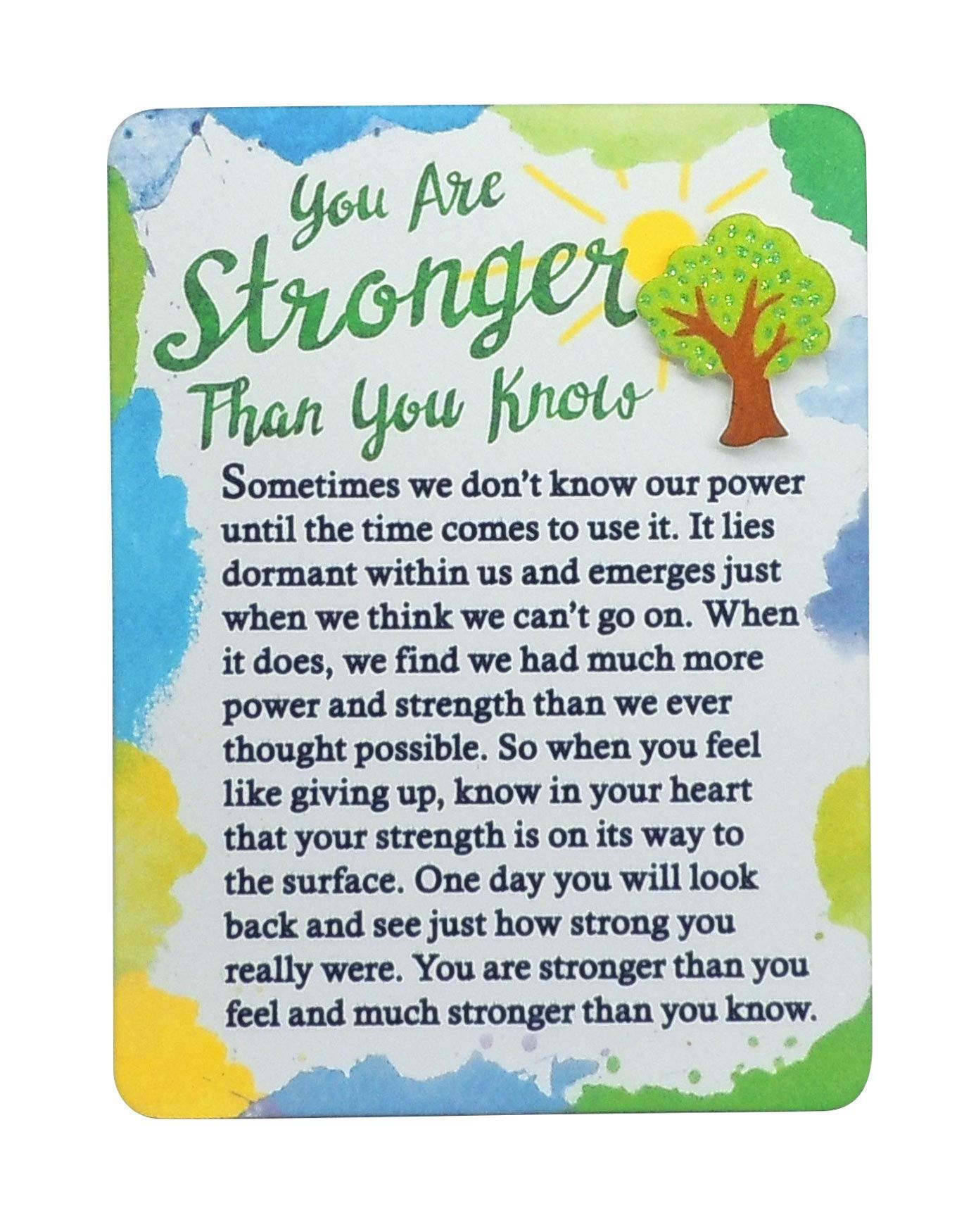 82f3eb368309d14a9fe5a211706959da12d93c5ce0c1d29557d4568f4776c6dd.jpg Blue Mountain Arts Miniature Easel Print with Magnet: You Are Stronger Than You Know - Image 1