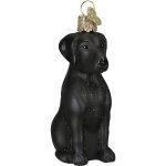 Old World Christmas Black Labrador Glass Ornament