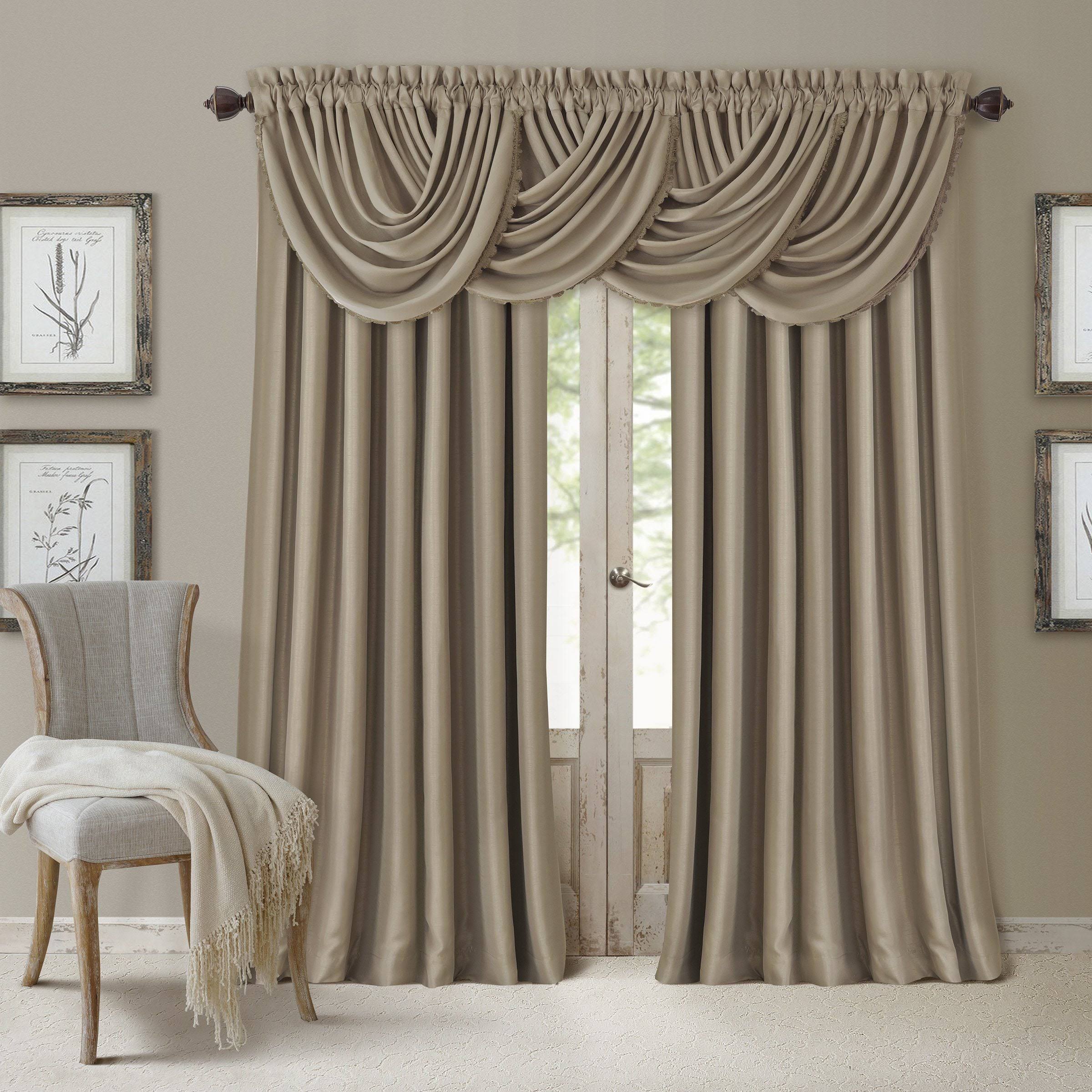 83148f2308229656d71e1d5fa6185dec00eef04251cf29779dc07672054fc635.jpg Elrene All Seasons Blackout Curtain Panel Taupe - Image 1