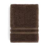 Performance Solid Bath Towel, 30 inch x 54 inch, Brown - Mainstays