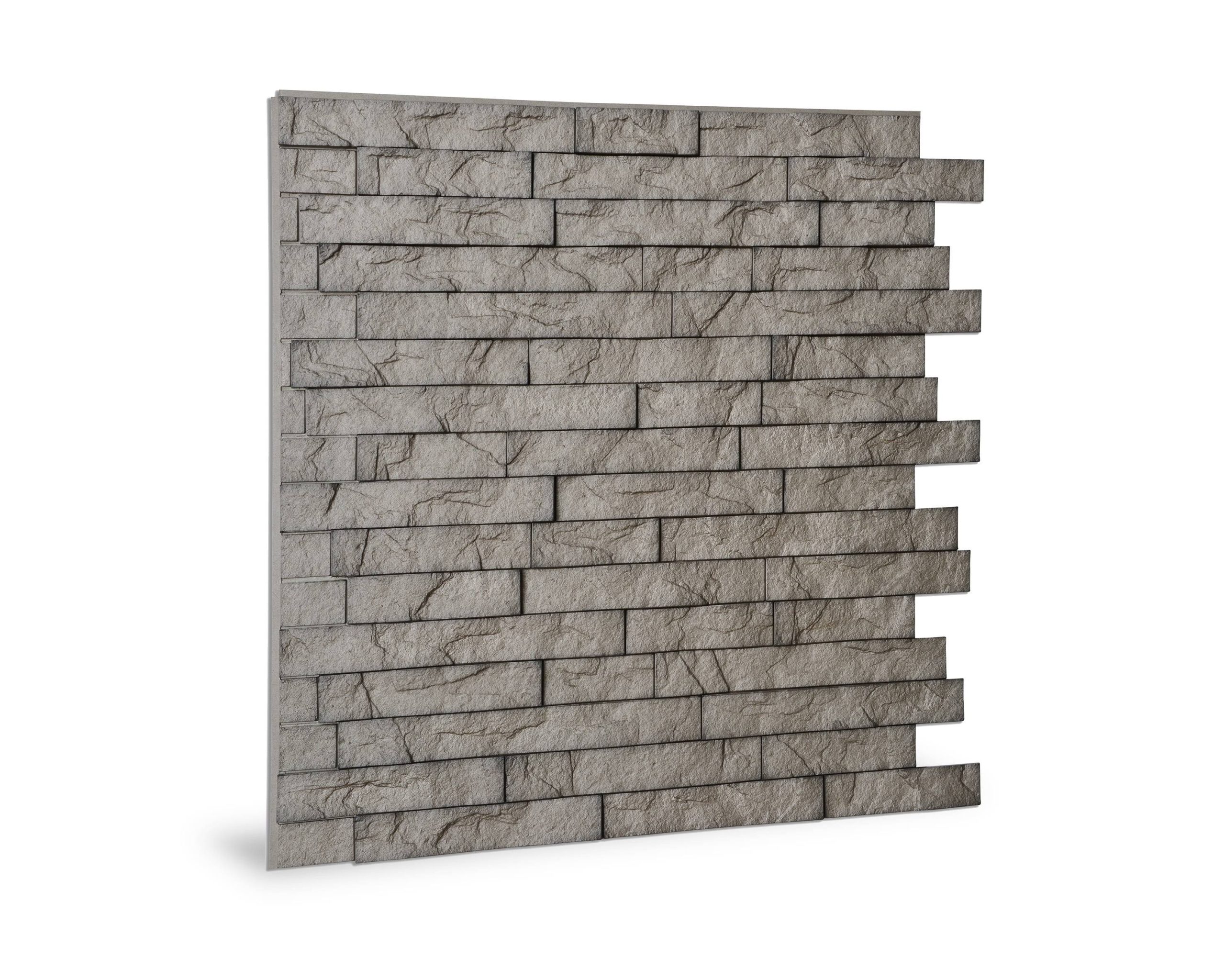 83222f0b749140aa99394bcd553e43edc85f377faa9d95269278a4ba9e746408.jpg Ledge Stone 24" W x 24" L PVC Wall Paneling in Portland Cement Innovera Decor by Palram - Image 1