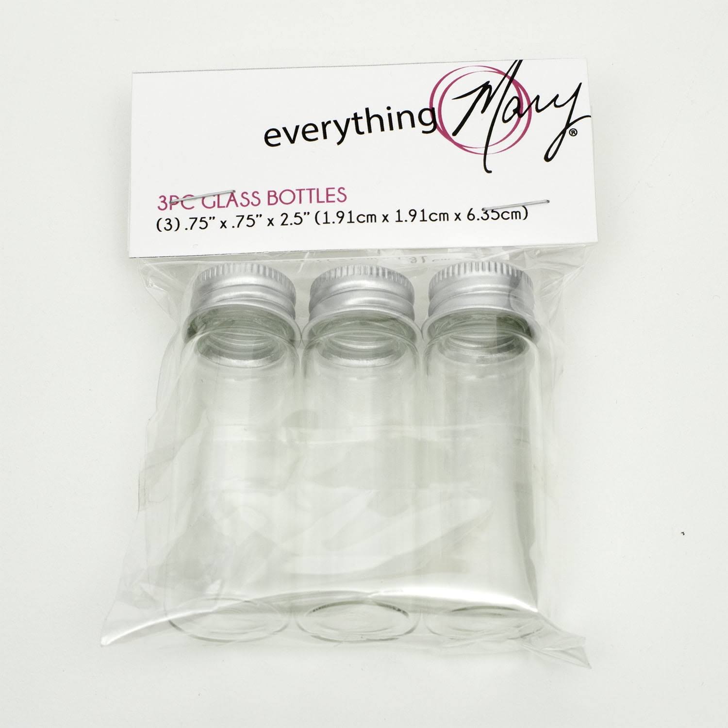 832d5707792cdb09940c2e29848fde0da70f9fac66f669b0480c3c8850356a4e.jpg Everything Mary Glass Bottle, 3 Piece, Size: 2.5 x .75 x 2.25 Inches, Multi 13 - Image 1
