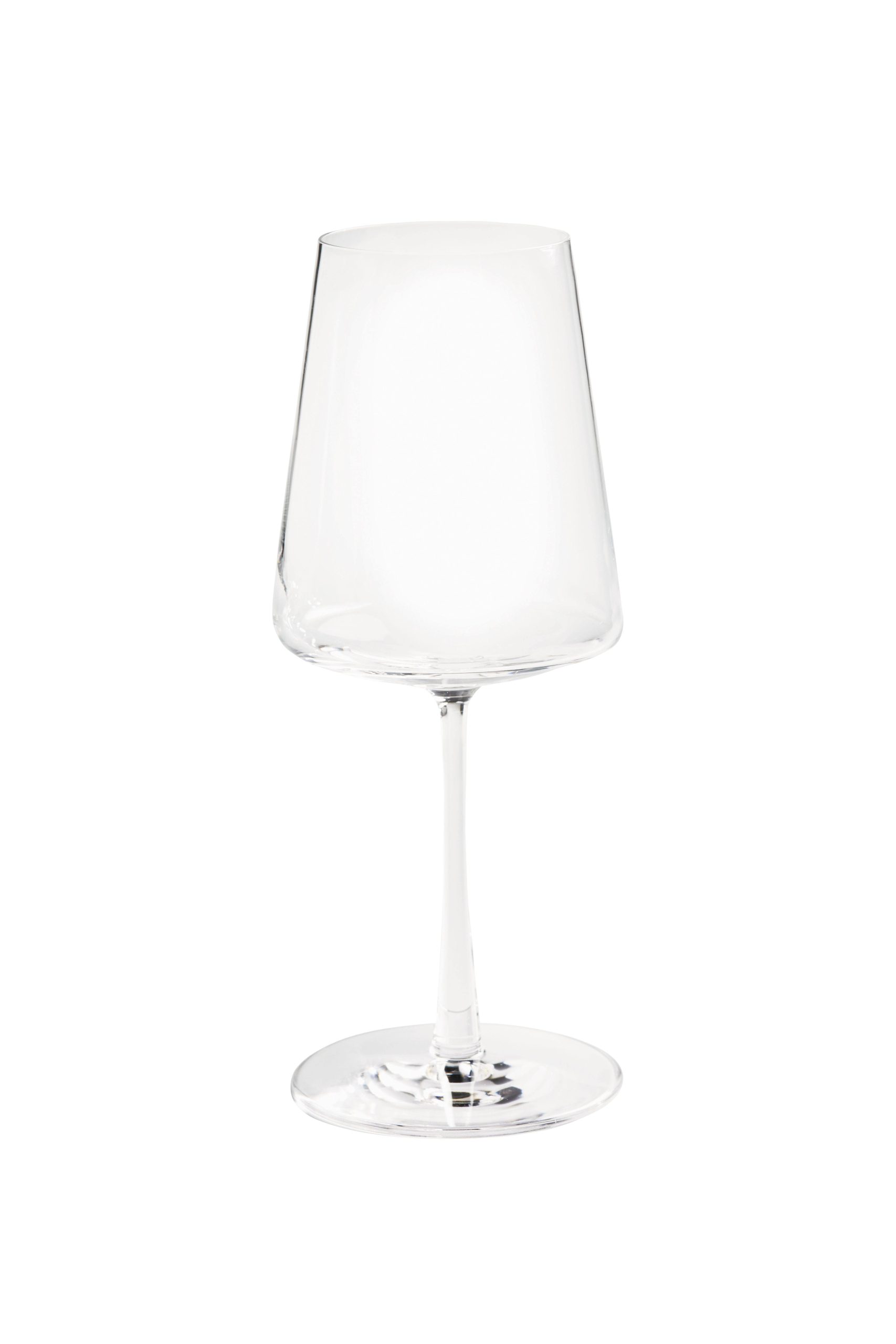 832f05e1d196113dca628ca92009e90ac1eeee955b87a67dbf865d6379599563.jpg Better Homes & Gardens Clear Flared Wine Glass with Stem - White - 4 Pack - Image 1