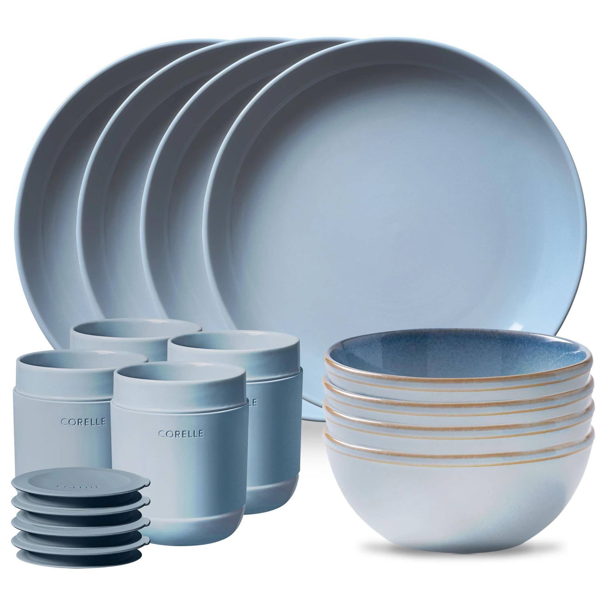 8357b7f42dabd74bcefac6e7a434b3ca40d2572d74d5e9a11d6dc4e120b7a8c8.jpg Corelle 16pc Stoneware Dinnerware Set Nordic Blue - Image 1