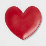 11" x 10" Melamine Heart Plate Red - Threshold