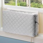 BEWAVE Small Indoor Air Conditioner Cover Window AC Unit Cover with Drawstring Double Insulation for Inside(17"x13"x3.5")
