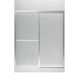 Sterling Deluxe Silver 54-in to 60-in x 70-in Framed Bypass Sliding Shower Door | 572115-3G06-S-Instock