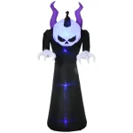 AECOJOY Halloween Inflatables Outdoor Decorations Pumpkin Reaper Decoration
