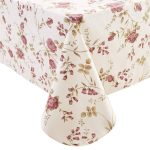 Heavy Duty Vinyl Tablecloth with Flannel Backing Waterproof Oil-proof PVC Table Cloth Stain-Resistant Wipeable Rectangle or Square Table Cover for
