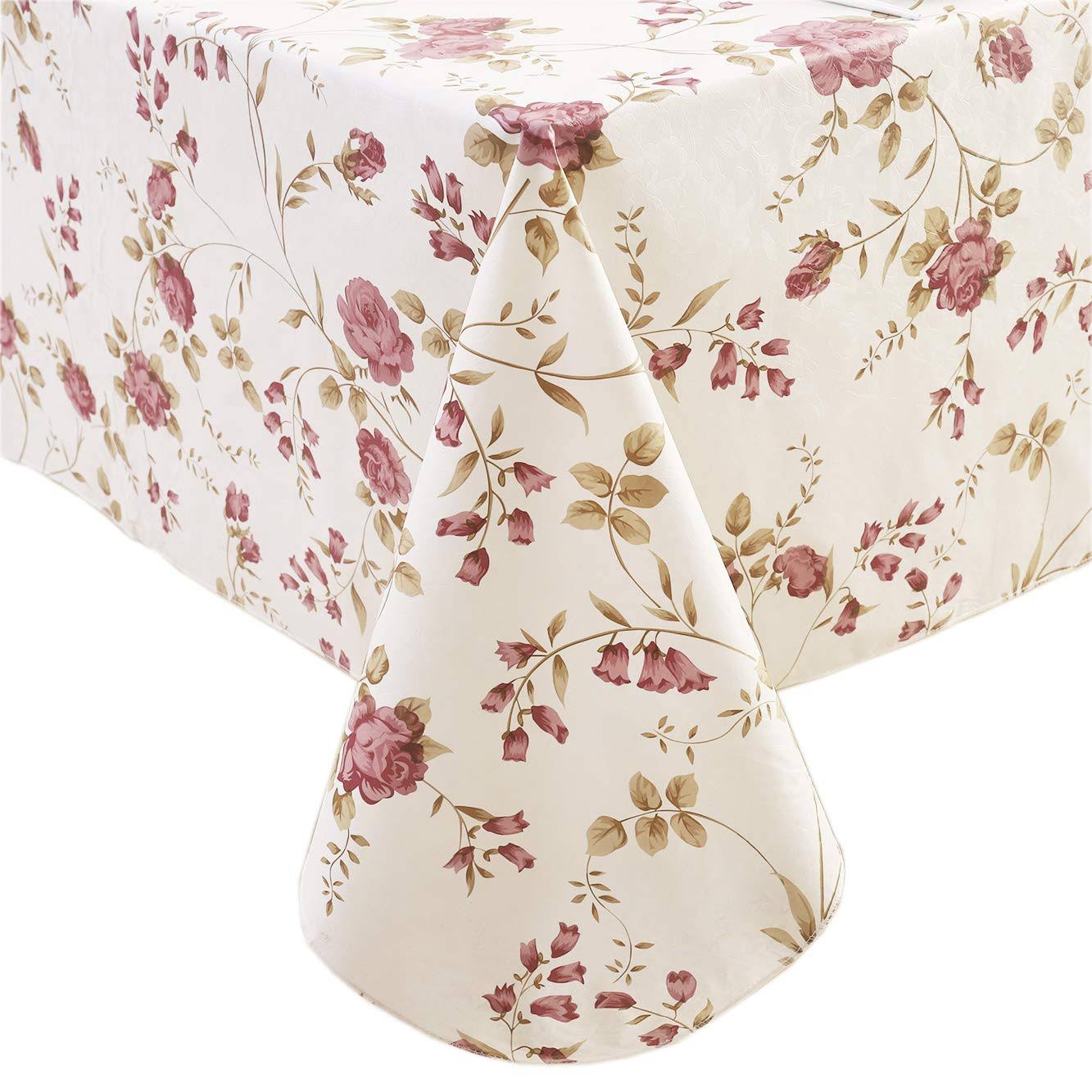 83cdf1e21cc393bcfa170c4cd3ad45ff1ef177b7889f44225b20401092010d30.jpg Heavy Duty Vinyl Tablecloth with Flannel Backing Waterproof Oil-proof PVC Table Cloth Stain-Resistant Wipeable Rectangle or Square Table Cover for - Image 1