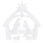 Best Choice Products 4ft Christmas Holy Family Nativity Scene, Outdoor Yard Decoration with Water Resistant PVC