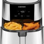 Chefman 8-Qt. TurboFry Stainless Steel Air Fryer with Basket Divider
