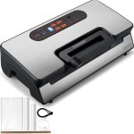 VEVOR Vacuum Sealer Machine, 90Kpa 130W Powerful Dual Pump and Dual Sealing, Dry and Moist Food Storage, Automatic and Manual A