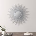 Madison Park Fiore Sunburst Wall Decor Mirror, Silver