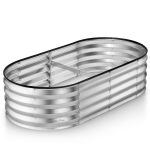 Plant & Plot Galvanized Raised Garden Beds Outdoor // 4�G2�G1 ft Planter Raised Beds for Gardening, Vegetables, Flowers // Large Metal Garden B, Metal