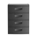Hyper Tough 4 Drawer Plastic Garage Storage Cabinet - Black - 18.7 x 25.39 x 35.31 in