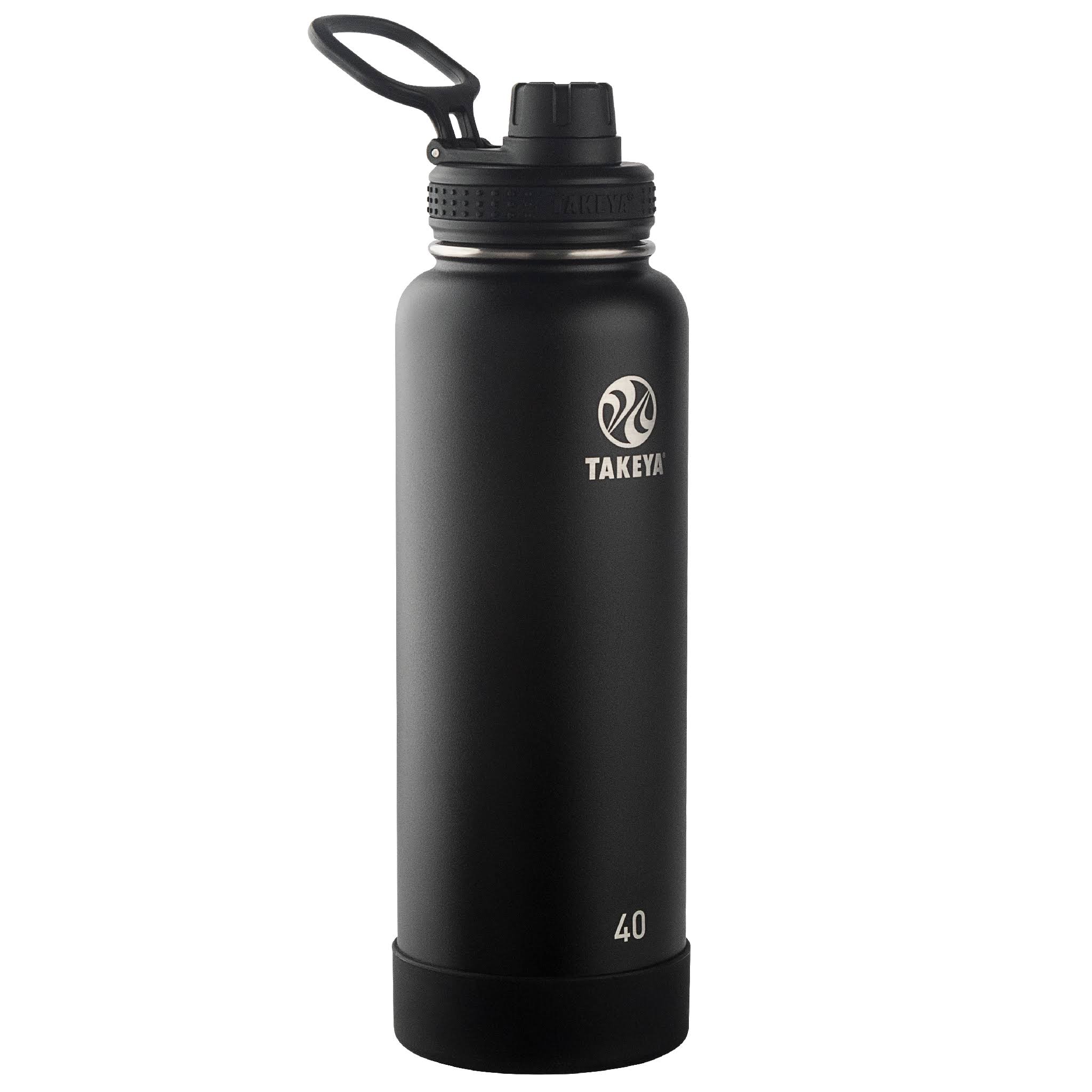 84994616d10ae0952fbe14c612bb0dfd50a507352355149b170964e10776c0cd.jpg Takeya 40 oz Onyx Actives Insulated Water Bottle - Image 1