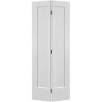 Masonite 30 in. x 80 in. 2 Panel Lincoln Park Primed Hollow Core Composite Bi-Fold Interior Door, Primed White